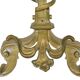 Pair of gilded bronze andirons decorated with serpents.