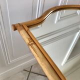 Rattan & bamboo mirror 50s