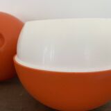 Vintage orange bucket in the shape of a FASYL bowling ball, diameter 18 cm