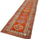 Handwoven rustic anatolian red runner carpet 93 cm x 374 cm