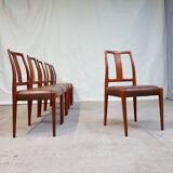 Ensemble de 6 chaises à manger danoise vintage