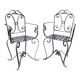 Set of handcrafted wrought iron chairs