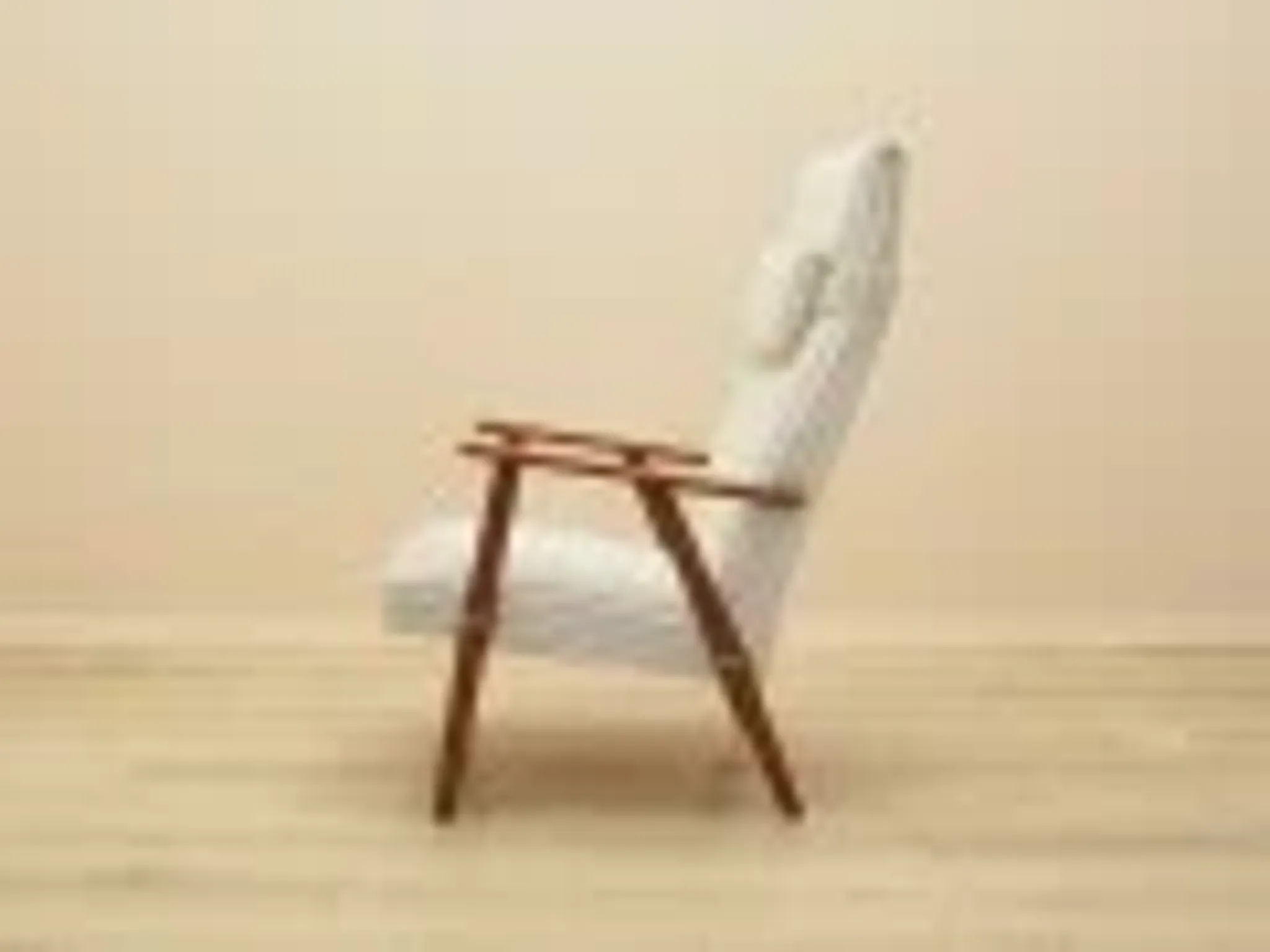 Danish teak lounge chair with new velour upholstery, 1960s