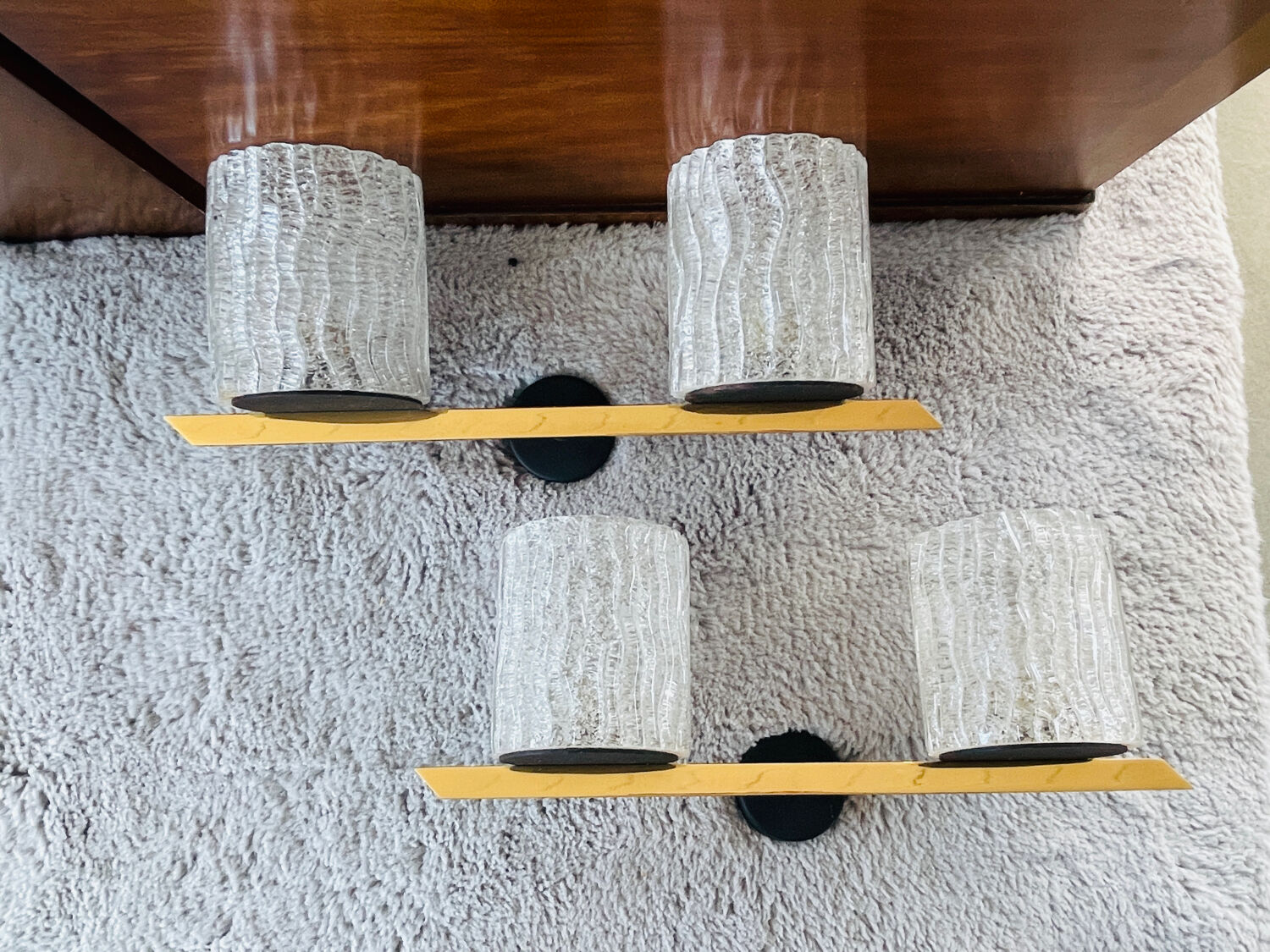 Pair of Arlus wall lamps in Murano glass vintage