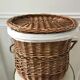 Pair of 60s rattan storage baskets