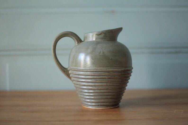Pichet céramique émaillé, pichet art déco, cruche, broc, cuisine, collection, pitcher
