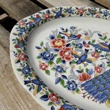 Vintage Peacock dish or large plate 47 cm