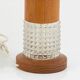 Lampes de table Orrefors en teck et verre, lot de 2 , Suède, 1960
