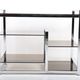 Vintage hifi or TV unit in chrome steel and smoked glass