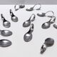 Postmodern Set of Twelve Steel Serving Spoon by Pinti, Italy, 1980s