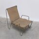 Early 'Bachelor' chair with ottoman by Verner Panton for Fritz Hansen, 1950s