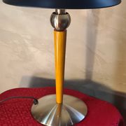 matt black liner desk lamp in wood and metal 49x32 electric ok