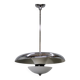 Art Deco chrome and opaline glass chandelier by Napako, 1930s