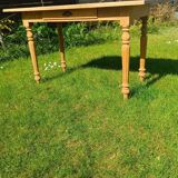 Farm table with turned legs