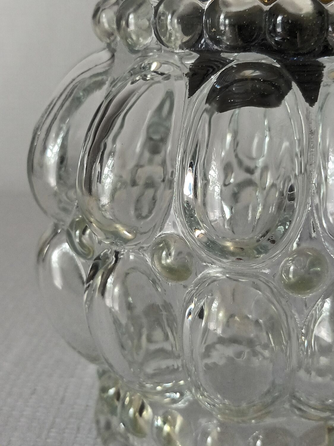 Paire de suspensions verre bulles vintage