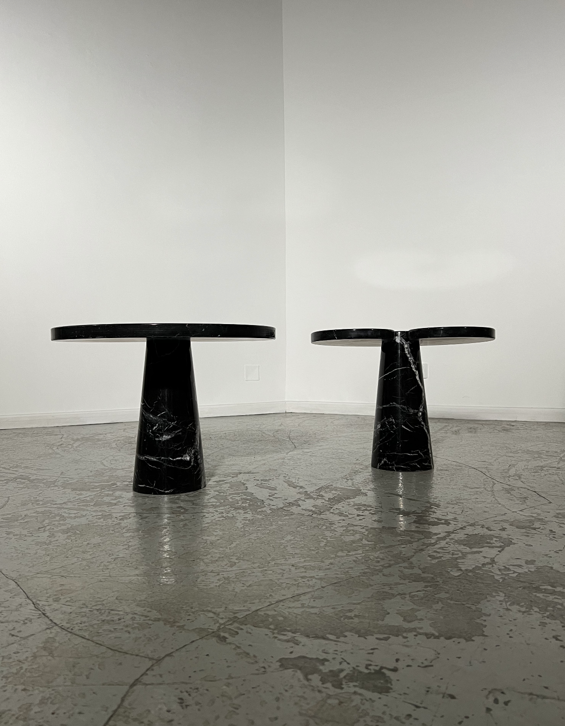 Side table series "Eros" in Marble by Angelo Mangiarotti for Skipper, contemporary edition