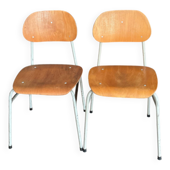 Ancienne chaise d’école adulte vintage