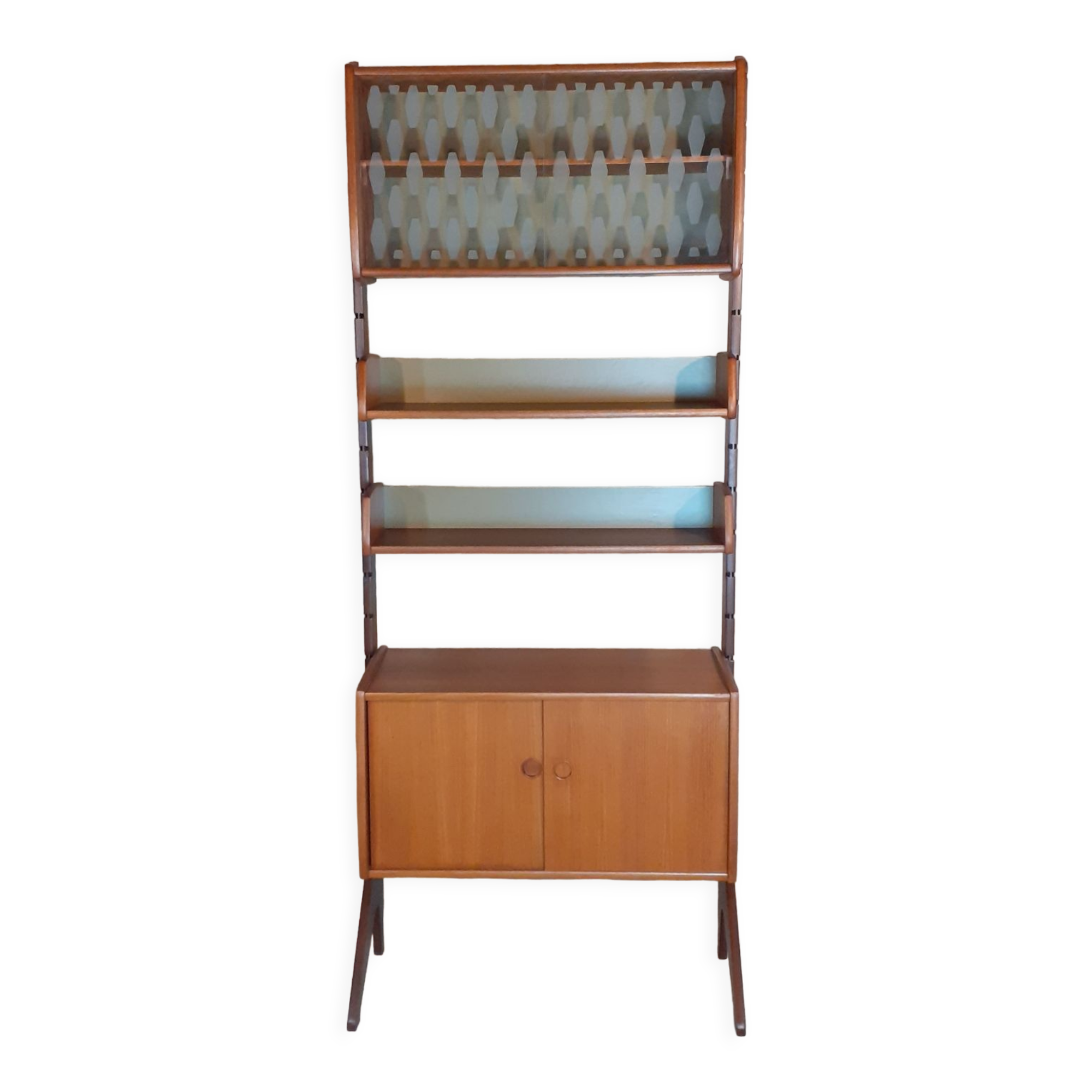 Ergo teak shelving unit, Scandinavian vintage 1960s