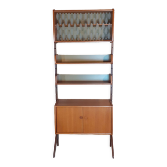 Meuble étagères en teck Ergo, vintage scandinave 1960s