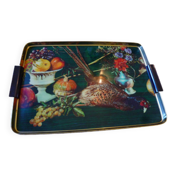 Plateau en mélaminé vintage 70s