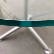 Postmodern Italian side table from the Help series in glass by Paolo Bistacchi for Albed, Milan.
