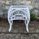 Peacock white rattan side table 1970