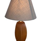 Mid Century Scandinavian teak table lamp 70's design minimalist