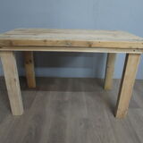 Raw solid wood dining table
