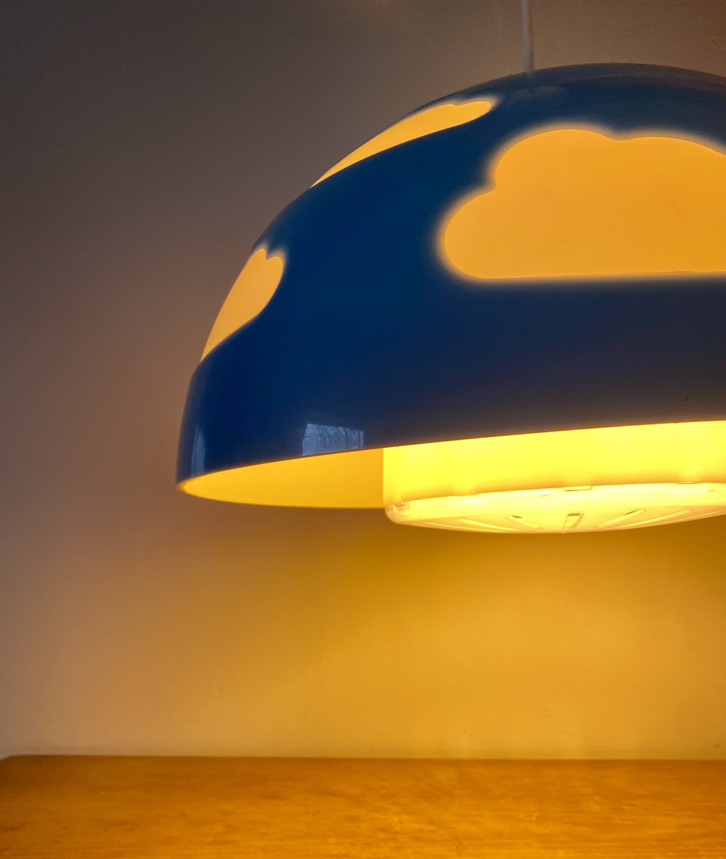 Vintage ikea Skojig blue pendant light