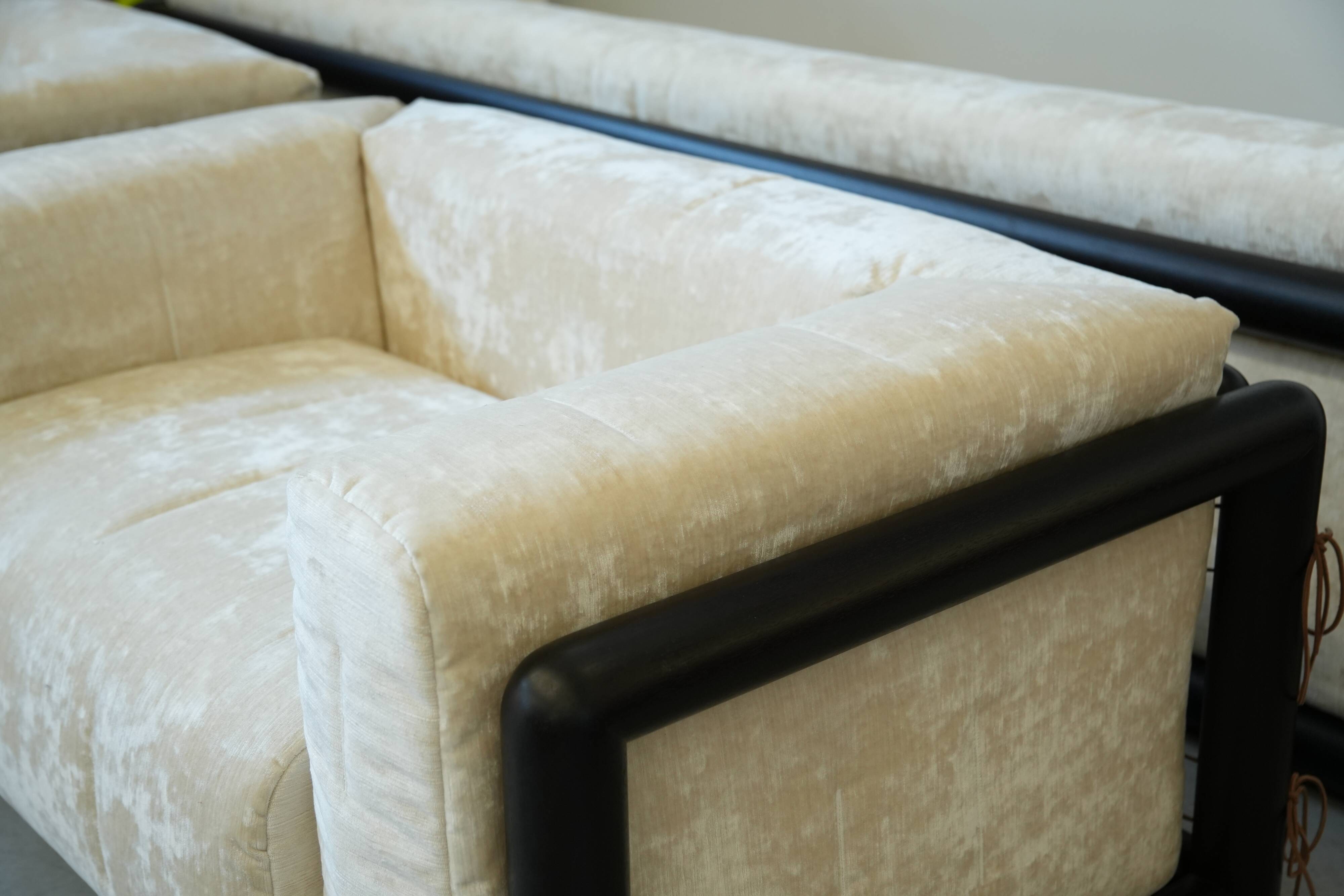 1973 “Cornaro” Sofa & Armchair Set by Carlo Scarpa for Simon