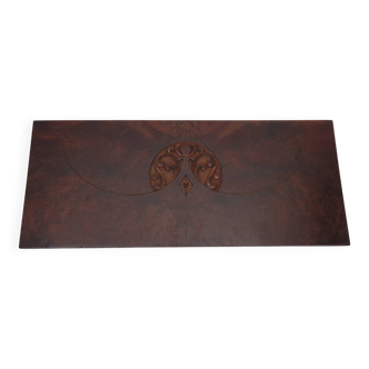 Art Nouveau Secessionist Carved Burr Walnut Wood Wall Hanging 1900