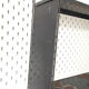 Black metal wall shelf, 1960