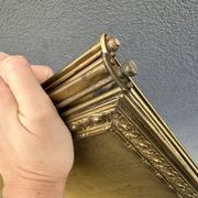 Antique brass fireplace screen from the 19th century by Bouhon Frères.