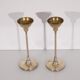 Pair of scandinavian brass candle holders 1970
