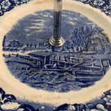 Blue and white porcelain servant or display Palissy Pottery Staffordshire England 1960