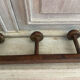 Wall-mounted wooden coat rack with 6 hooks