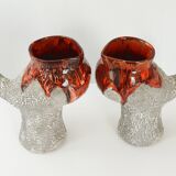 Paire de pichets zoomorphes vintage
