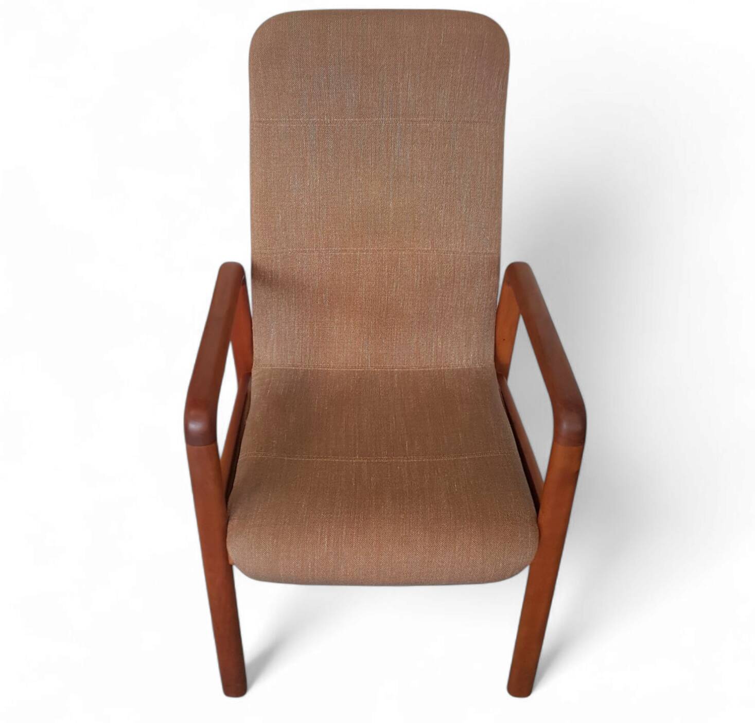 4 x Teak & Fabric Dining Chairs " STUKBAER " from Dyrlund Danmark 1960s