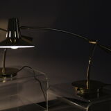 Set of 2 desk or table lamps in brass by Massive Belgium 1980's