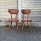 (Lot) 2 Baumann Chairs Compass Leg Scandinavian Style