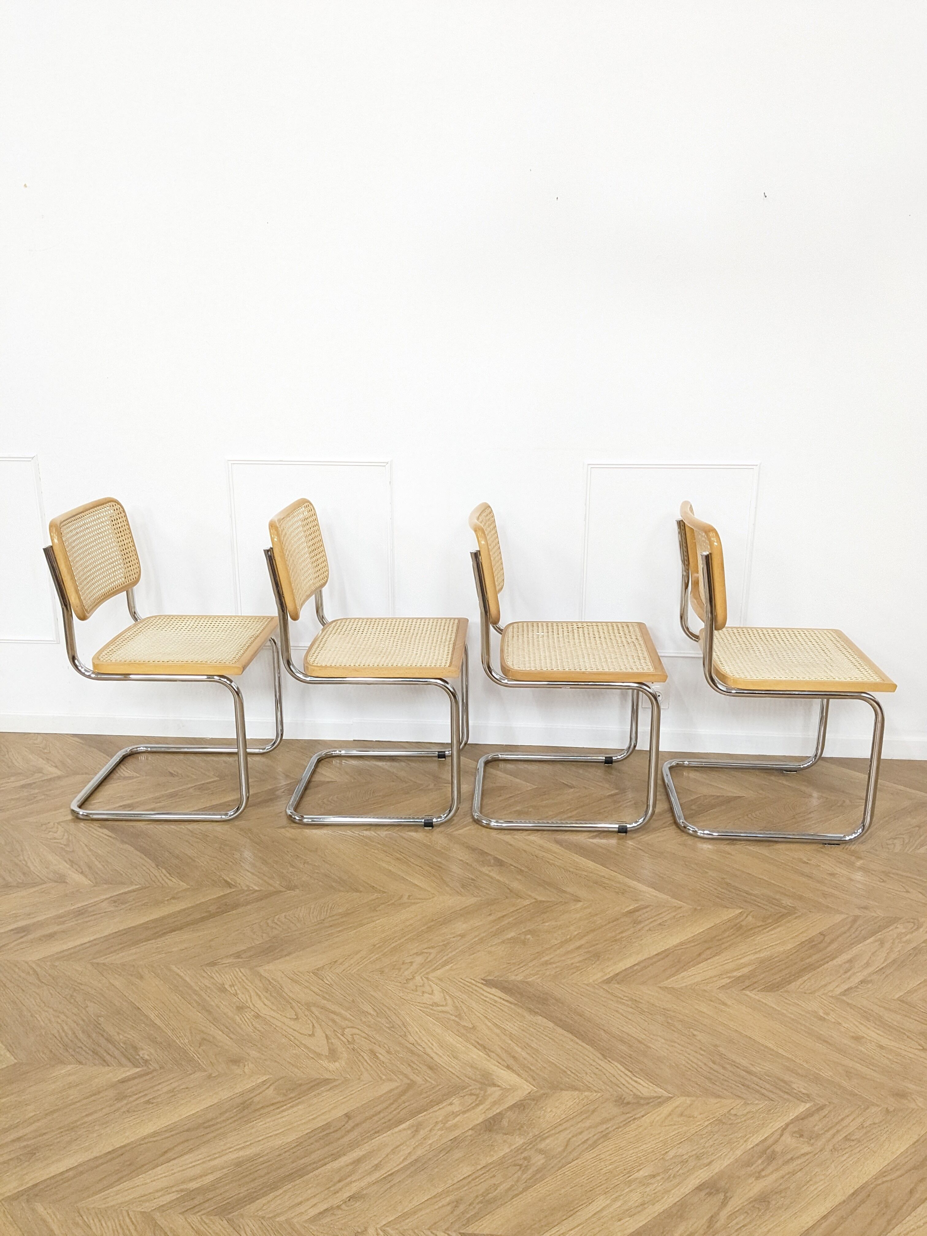 Vintage chairs Cesca B32 by Marcel Breuer