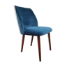 Armchair in velvet with stained beech legs, 60s