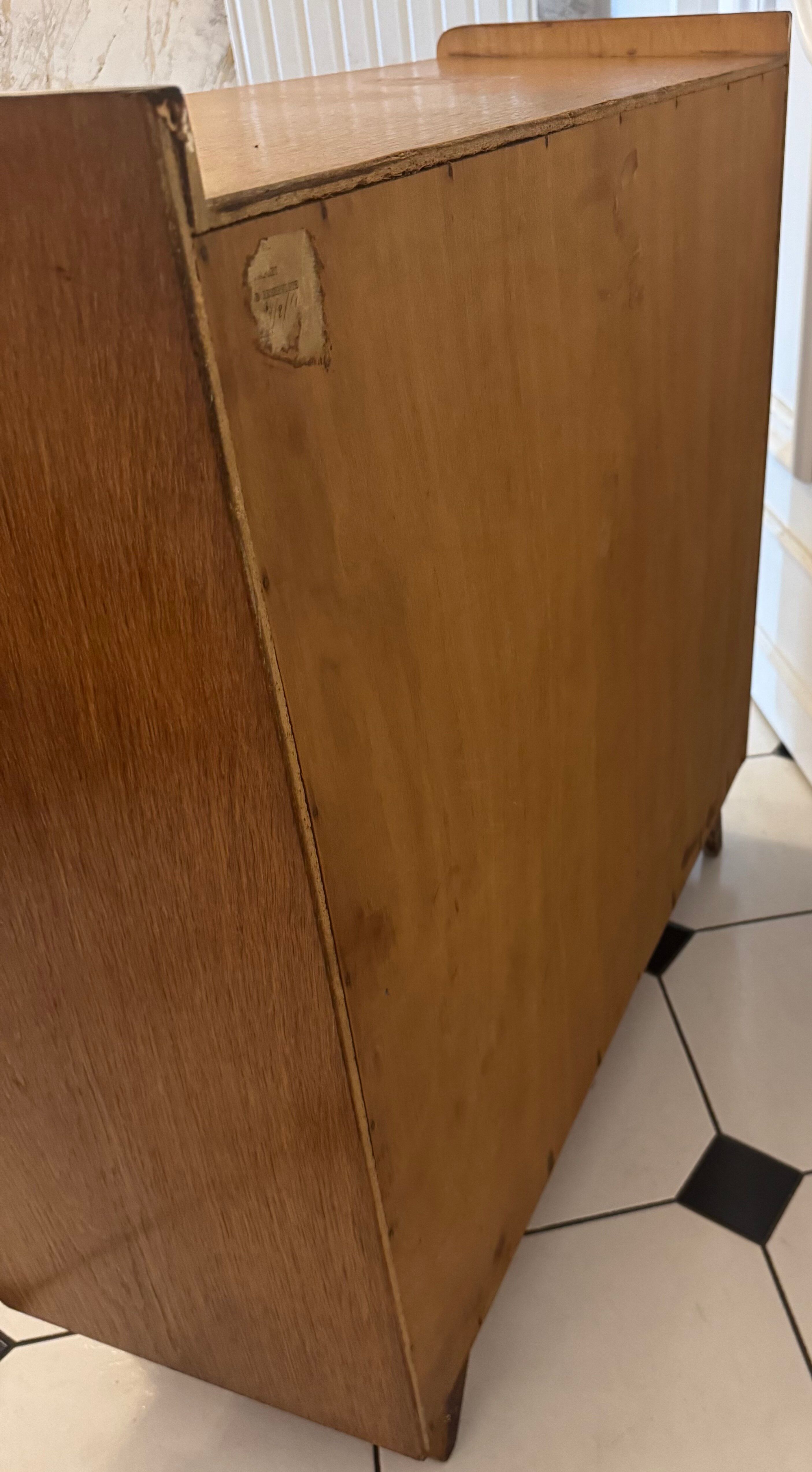 Vintage shoe cabinet with tapered legs
