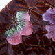 Dish a cakes Sarreguemines vintage 1970, dabbling in enamelled ceramic, fruits