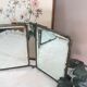 Old triptych barber mirror