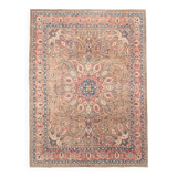 Grand Tapis Persan Ancien 300x397 cm, Médaillon et Motifs Floraux