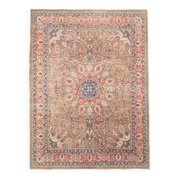 Large Antique Persian Carpet 300x397 cm, Medallion and Floral Patterns