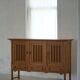 Brutalist oak sideboard, mid-century Danish design, Kjærnulf style, 1960s.