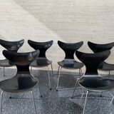 Suite of 6 chairs model gull by arne jacobsen for fritz hansen