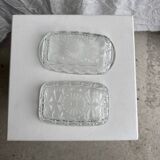 Vintage glass butter dish